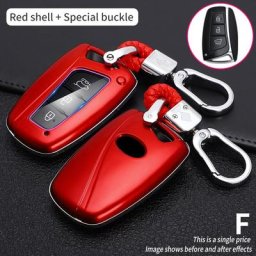 Juste de clé de voiture en fibre de carbone porte-clés pour Hyundai Grand Santa Fe festin 45