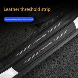 Autocollants de protection de seuil de porte de voiture cuir carbone BMW F21 E36 E46 E60 E87