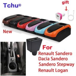 Boîte de rangement intérieure pour accoudoir de voiture pour Renault Sandero 2 / Dacia Sandero /