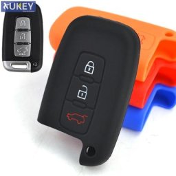 Coque de clé à distance en silicone à 3 boutons pour Hyundai Equus Genesis Veloster KIA