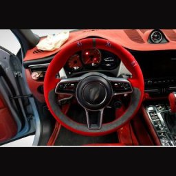 Juste de volant Alcantara pour Porsche Macan broderie 718 2015 2016 accessoires de décoration