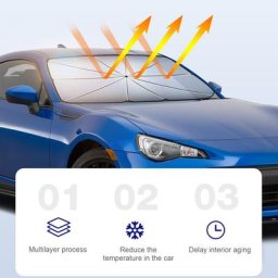 Rideau pare-soleil de voiture en acier deux tailles pour Protection contre la pluie pour