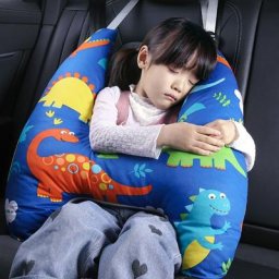 Soutien-tête mignon motif animal pour enfants coussin oreiller de voyage en forme de U pour siège