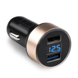 Chargeur de voiture universel 5V 2 1 A 2 ports USB allume-cigare Laguna voltmètre adaptateur