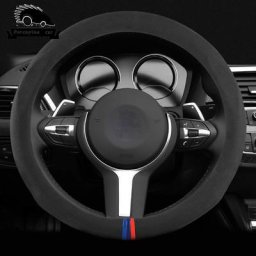 Juste de volant de voiture en cuir suédé véritable BMW Série M 1 3 4 5 7 X5 X6 F15 F16