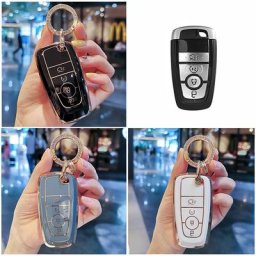Porte-clés de voiture en TPU pour Ford Mustang 2018 EcoSport housse de clé pour télécommande