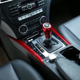 Bandes de décoration de console centrale de voiture ABS rouge accessoires de garniture Mercedes