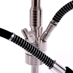 Tuyau en silicone pour chicha tuyau à ressort en acier inoxydable empêche le pliage de la pipe à