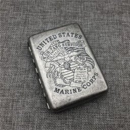 Étui de style vintage en laiton pour documents argentés boîte portable accessoire pour fumer US