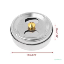 Cendrier rotatif rond en acier inoxydable couvercle fermé rotatif Gadgets d'hôtel et de maison