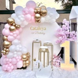 Guirxiété de ballons en latex rose pour filles décorations de fête d'anniversaire kit d'arc or
