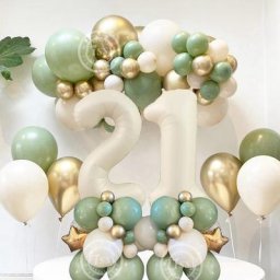 Ensemble de ballons en forme de chiffres pour adultes 30 40 50 vert avocat tour décoration de