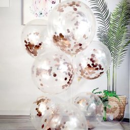 Ballon Transparent de 12 pouces confettis en or Rose paillettes ballons en Latex décoration de