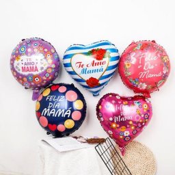 10pcs Maman Ballons 18 pouces Espagnol Feliz Dia Maman fête des Mères Boules Décorations de Fête