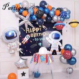 Ballons de décoration pour fête d'anniversaire thème de l'espace planète ET exploration