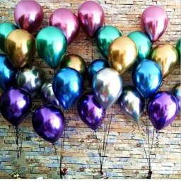 Grands ballons en Latex en métal chromé 50 pièces/lot or argent vert guirlande de décoration pour
