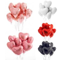 Ballons à hélium multicolores en forme de cœur or rose décorations de fête d'anniversaire