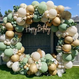 Kit d'arche de guirxiété de ballons vert avocat ballon en latex avec confettis décoration de fête