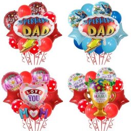 Ensemble de 11 pièces de ballons à air en latex pour la fête des mères trophée de papa espagnol