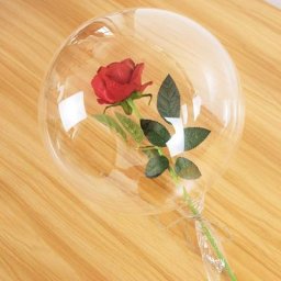Ballon Bobo Transparent à Col Large de 22/30 Pouces Bouquet de Roses Cadeau de Collation
