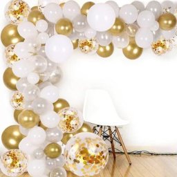 Ensemble de Ballons de Décoration avec Confettis Dorés Transparent pour Patients pour