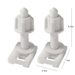 Boulon de charnière de siège de toilette en plastique vis de montage rondelles de kg kit