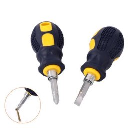 Outils à main à tige Phillips à double usage tournevis mini réparation manche court tête