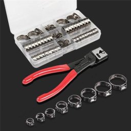 Colliers de serrage en acier inoxydable à une oreille 45/80 pièces/ensemble 5.8-23.5mm 304