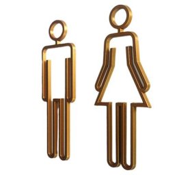 K1KA – panneau de guidage de toilette 3D pour accessoires de porte de salle de bains hommes et