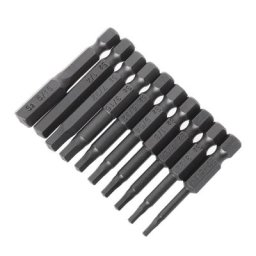 Jeu de tournevis à tige hexagonale magnétique pièces/ensemble 10 embouts S2 en acier 1/4 pouces