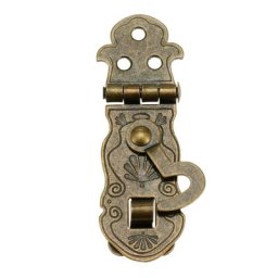 Serrure à loquet en bronze antique pour boîte en bois serrure interdite boucle de boîte-cadeau