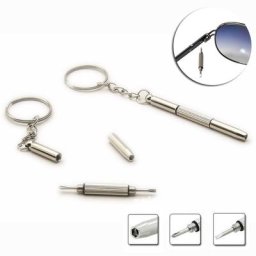 Tournevis portable 3 en 1 pour lunettes de soleil porte-clés en acier inoxydable outils de kit de