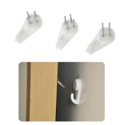 Cadre Photo mural Invisible en plastique blanc 50 pièces crochet à ongles cintre livraison