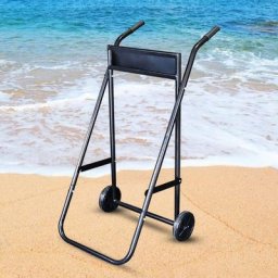 Chariot à moteur de bateau hors-bord pliable artériel support rapide noir 50kg 110
