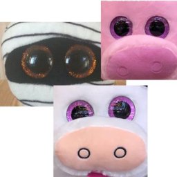 Lot de 10 poupées en plastique brillant yeux artisanaux bricolage ours en peluche jouets animaux