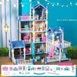 Grande maison de course de lumière pour enfants kit de bricolage maison Bb meubles de