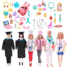 Tenues de vêtements barbiess pour filles uniforme de médecin et d'infirmière uniforme de chef et