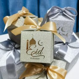 Mubarak – boîte à bonbons pour le Ramadan boîte à craquelins en ruban carré pour fêtes musulmanes
