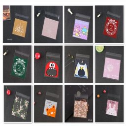 Sac d'emballage alimentaire auto-adhésif à fermeture éclair style opp 100 pièces/43 styles pour