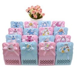 Boîte à bonbons pour Baby Shower boîtes en papier Kraft découpées au Laser faveurs pour Baby