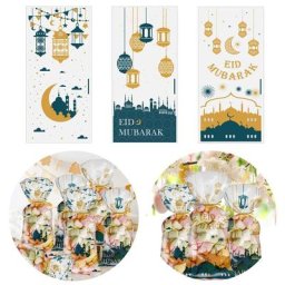 Sacs d'emballage alimentaire pour strass Eid Mubarak accessoires pour la maison fournitures de