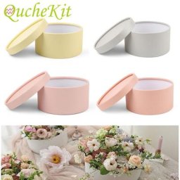 Boîtes à fleurs rondes roses en carton avec couvercle boîte d'emballage cadeau pour fleuriste de la