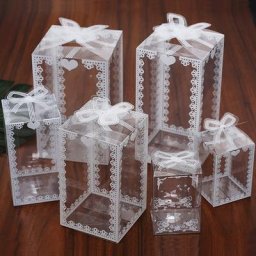 Boîte d'emballage en PVC transparent pour mariage faveur de Noël gâteau chocolat bonbons pomme