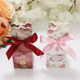 Vase en queue de poisson bricolage avec ruban boîte à bonbons florale faveur de mariage sac