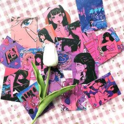 Autocollants Kawaii avec vague de vapeur pour fille 30 pièces style coréen graffiti pour album