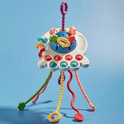 Hochet Montessori pour faire des bulles pop jouet de dentition pour bébé soulagement de la