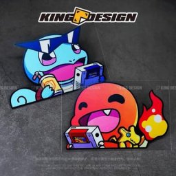 Autocollant Pokémon coloré et mignon SLaura tle Charizard Company Hollow Out Pikachu Poke Ball