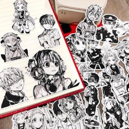 Autocollants décoratifs pour travaux manuels et scrapbooking 53 pièces stickers manga garçon