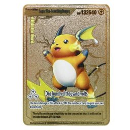 132540 points HP Raichu Pokemon Gold Metal Super Card Blastoise Eevee Sylveon Mewtwo Pikachu Battle