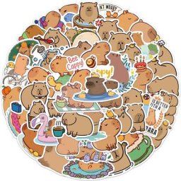 Autocollants Graffiti dessin animé Capybara 10/50 pièces étui à crayons amovible étanche